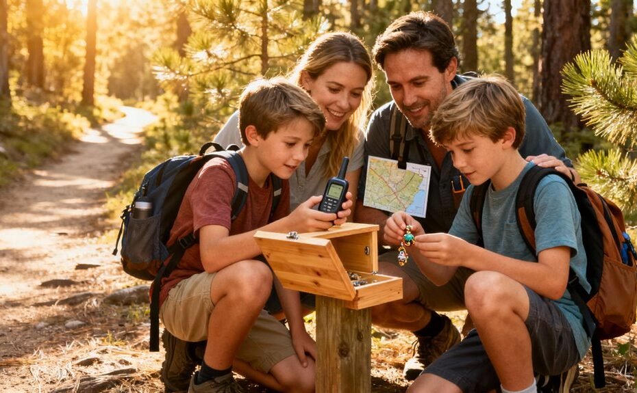 family geocaching trip planning