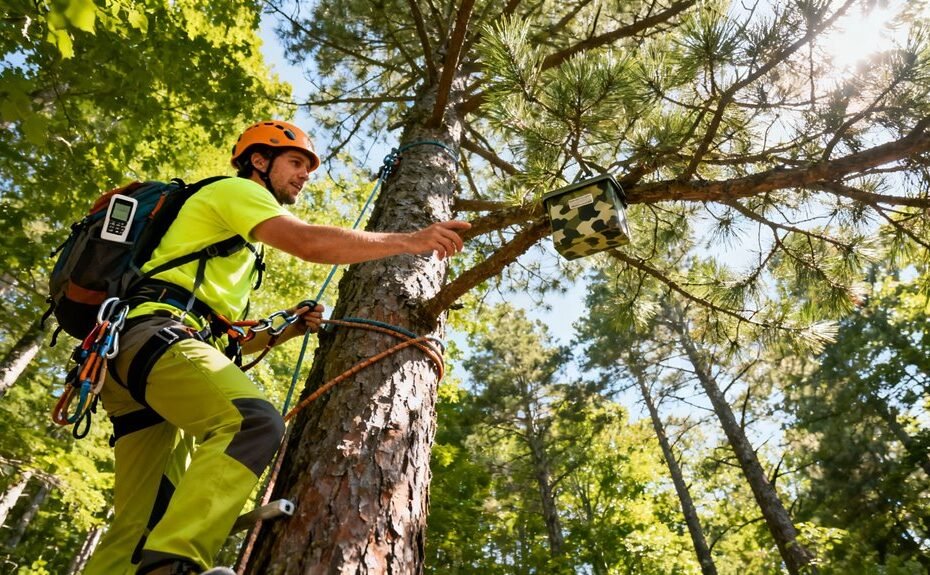 geocachers safe tree climbing