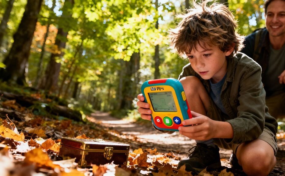 teaching kids geocaching gps